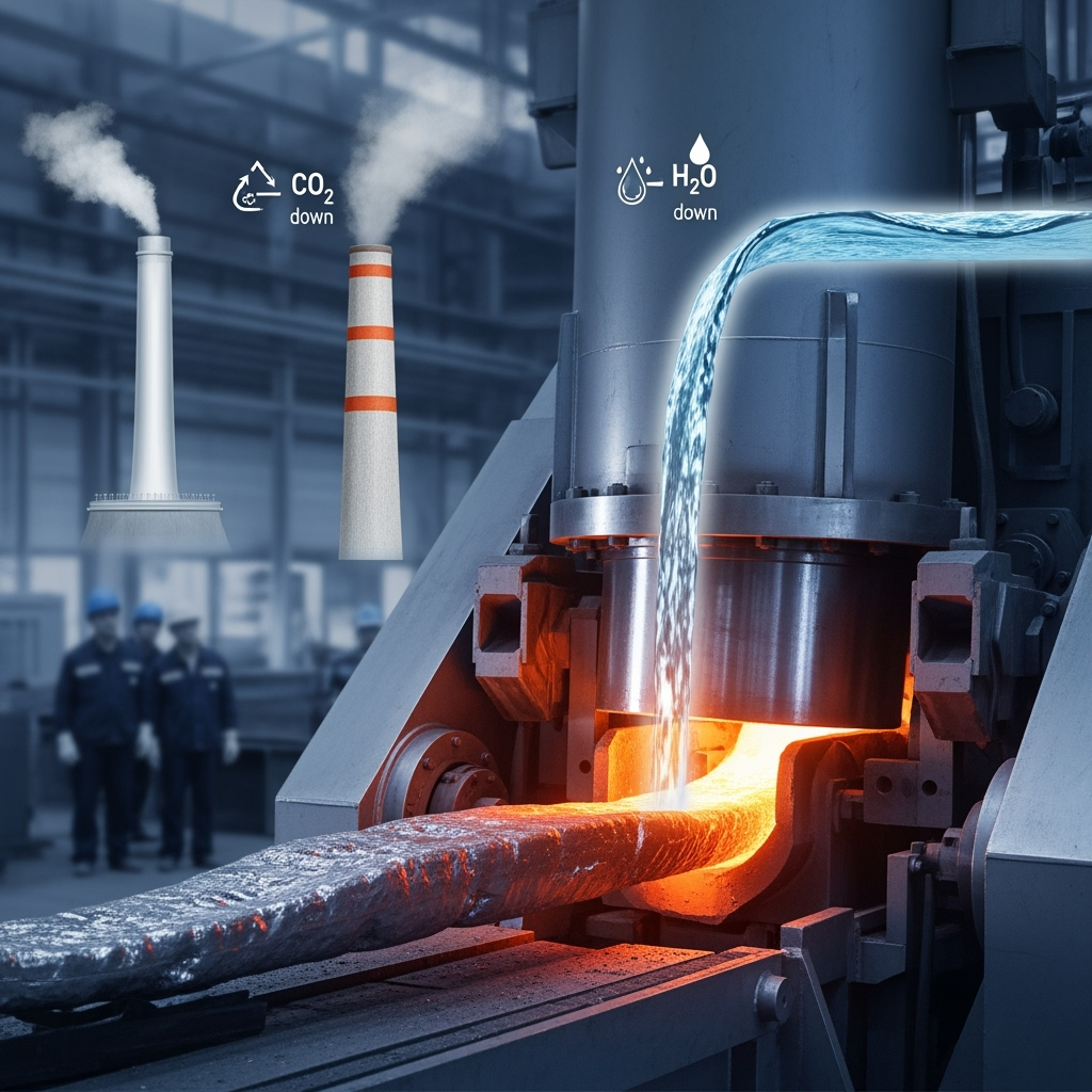 Illustration for: Recycling Steel to Reduce Emissions and Water Waste