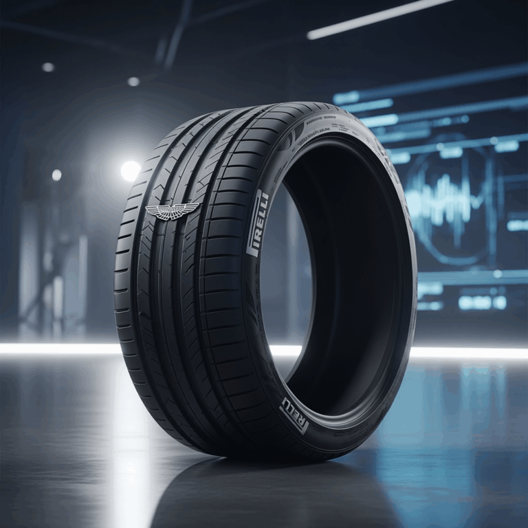 Illustration for: Pirelli & Aston Martin's Innovative Cyber Tyre Partnership