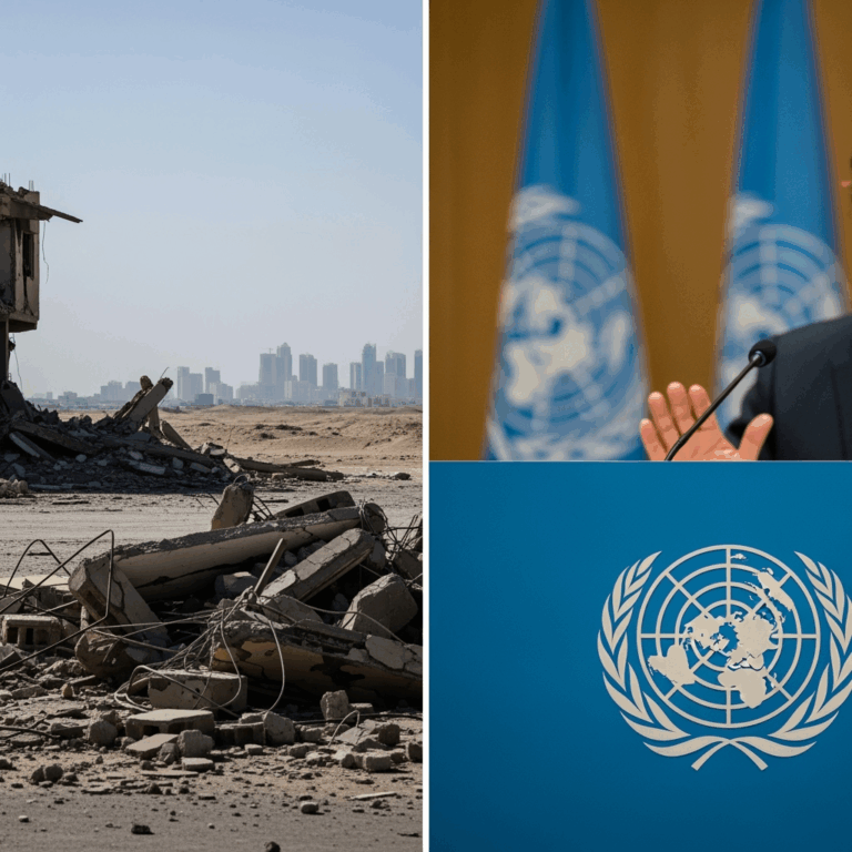 Illustration for: UN Condemns Israeli Strikes on Qatar