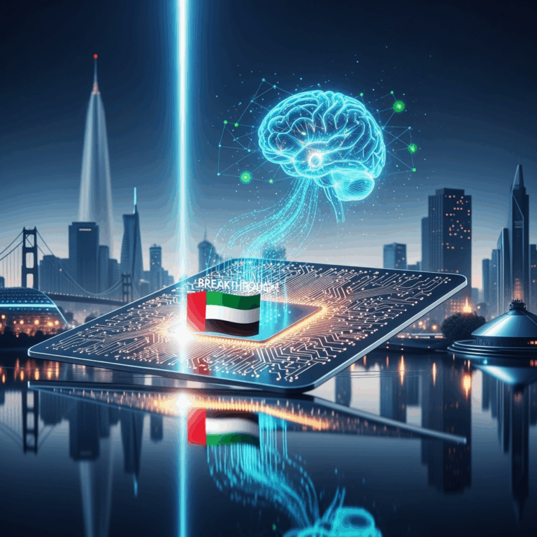 Illustration for: K2 Think: UAE's AI Breakthrough in Silicon Valley