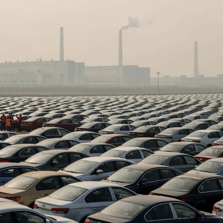 Illustration for: China's Auto Market: Oversupply Crisis and Consequences