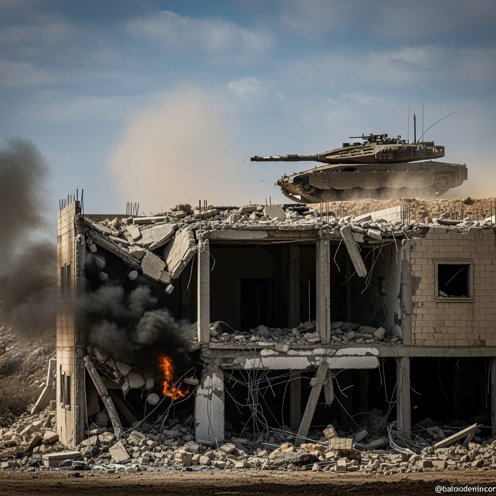 Illustration for: Israeli Army Targets Weapon Facility in Gaza