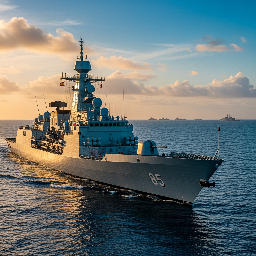 Illustration for: Spain Sends Warship for Fleet Protection