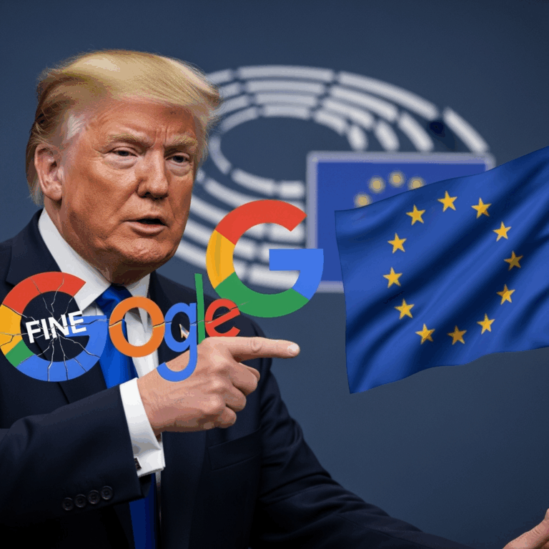 Illustration for: Trump Criticizes Europe's Fine on Google