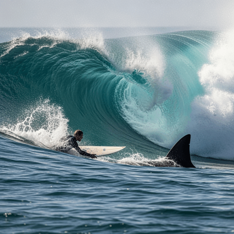 Illustration for: Surfer Dies in Rare Sydney Shark Attack