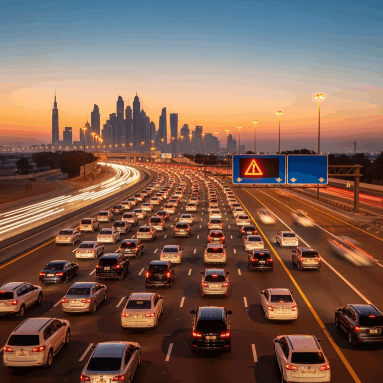 Illustration for: Traffic Alert: Accident on Emirates Road