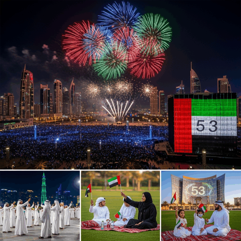 Illustration for: UAE's 53rd National Day Guidelines & Celebrations