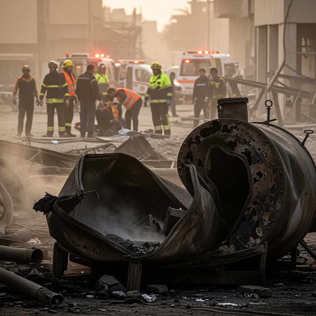 Illustration for: Boiler Explosion in El-Mahalla Kills 7, Injures 30