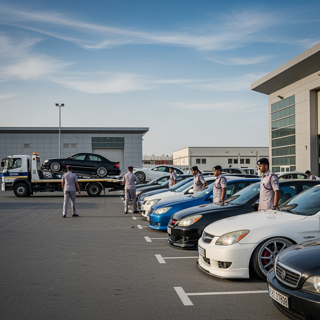 Illustration for: Sharjah Police Seize 140 Vehicles for Modifications
