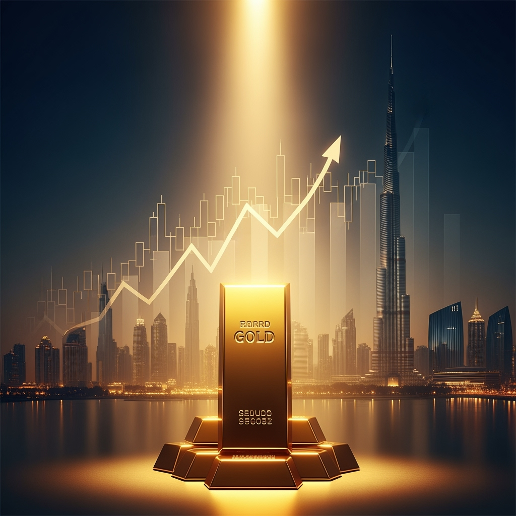 Illustration for: Gold Prices Hit Record High in Dubai