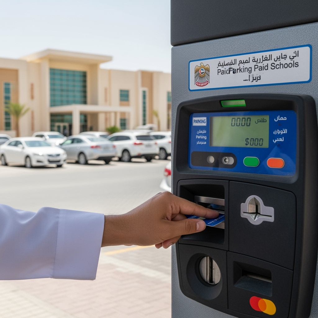Illustration for: New Paid Parking System in Al Ain Schools