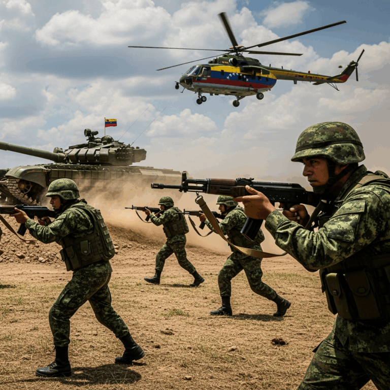 Illustration for: Venezuela Conducts Military Maneuvers Amid Rising Tensions