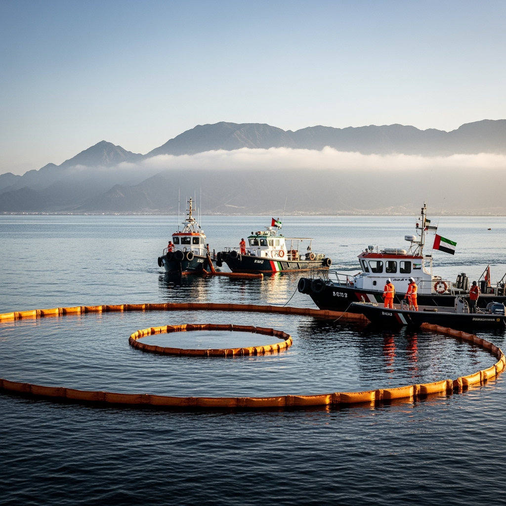 Illustration for: Swift Response Contained Khorfakkan Oil Spill