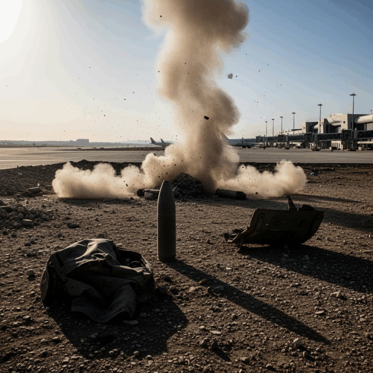 Illustration for: Explosion Near Damascus Airport Due to Old War Remnants