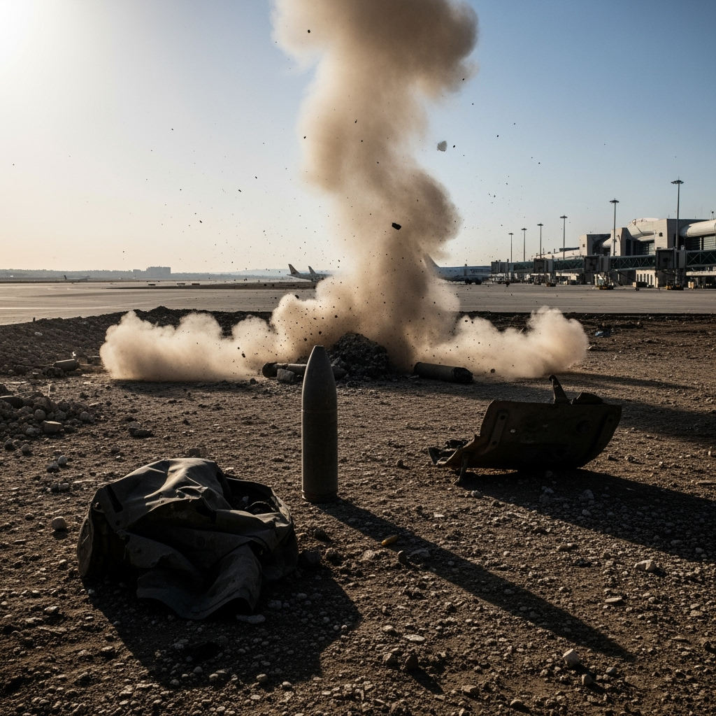 Illustration for: Explosion Near Damascus Airport Due to Old War Remnants