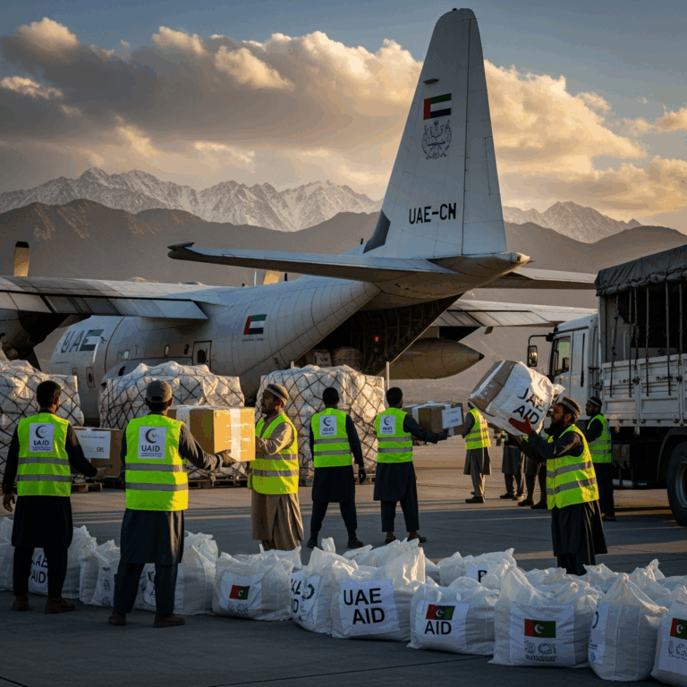 Illustration for: UAE Delivers Crucial Aid to Quake-Hit Afghanistan