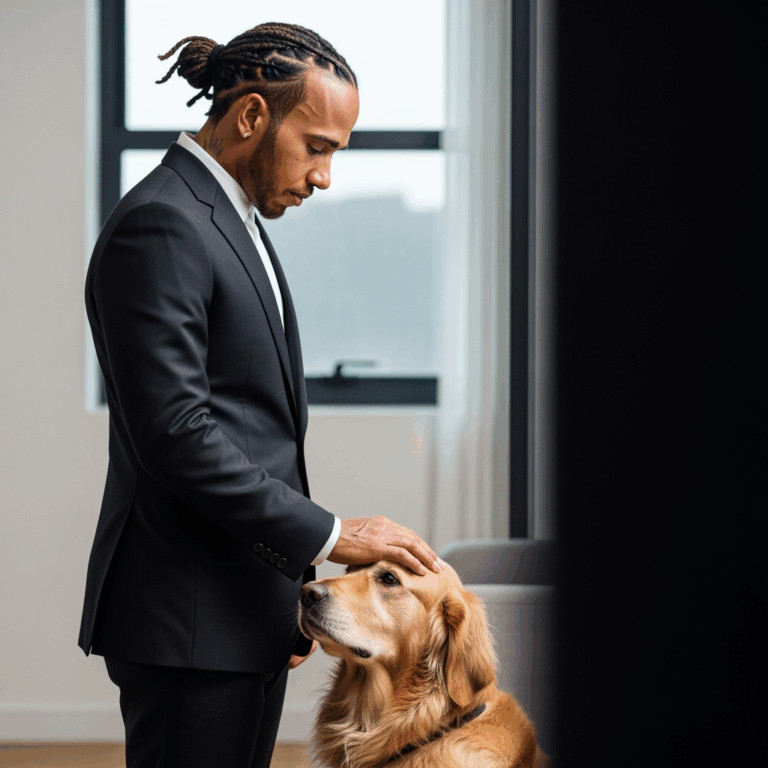 Illustration for: Lewis Hamilton Withdraws for Dog's Health