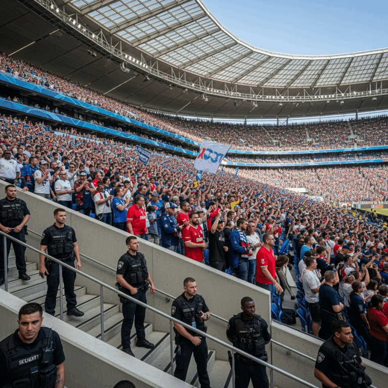 Illustration for: Stadium Packed Amid Tight Security