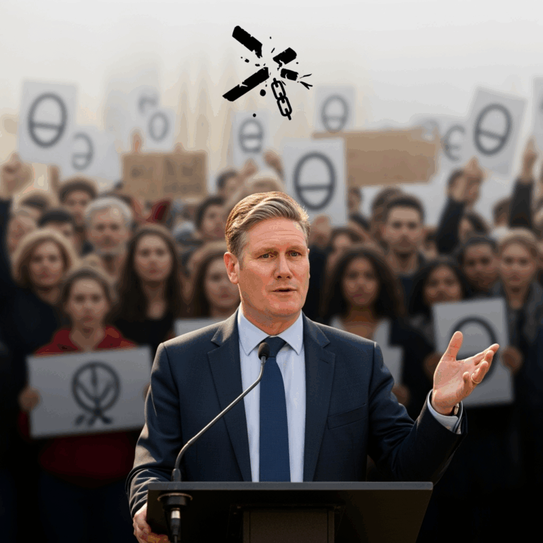 Illustration for: Starmer Supports Peaceful Protests, Condemns Violence
