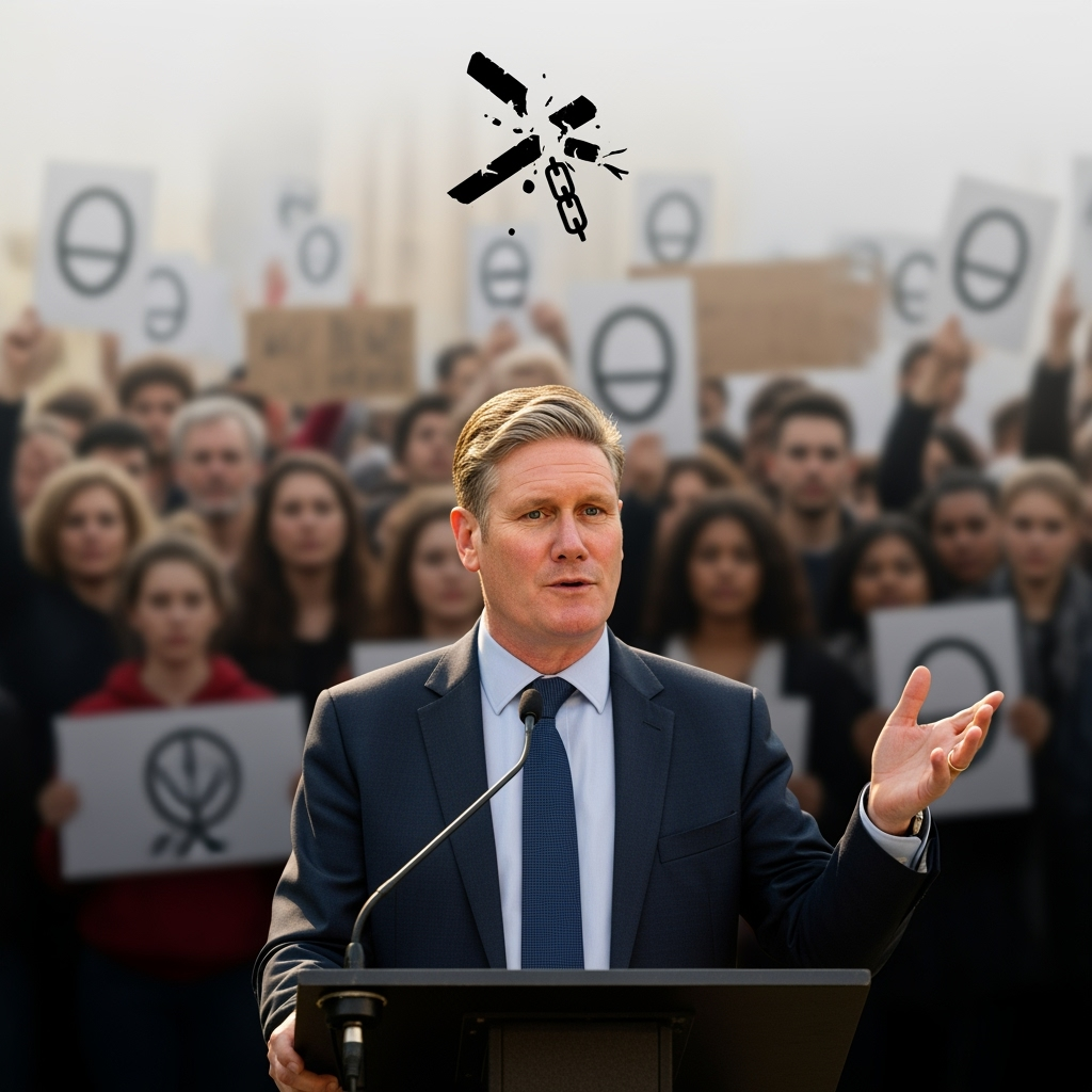 Illustration for: Starmer Supports Peaceful Protests, Condemns Violence