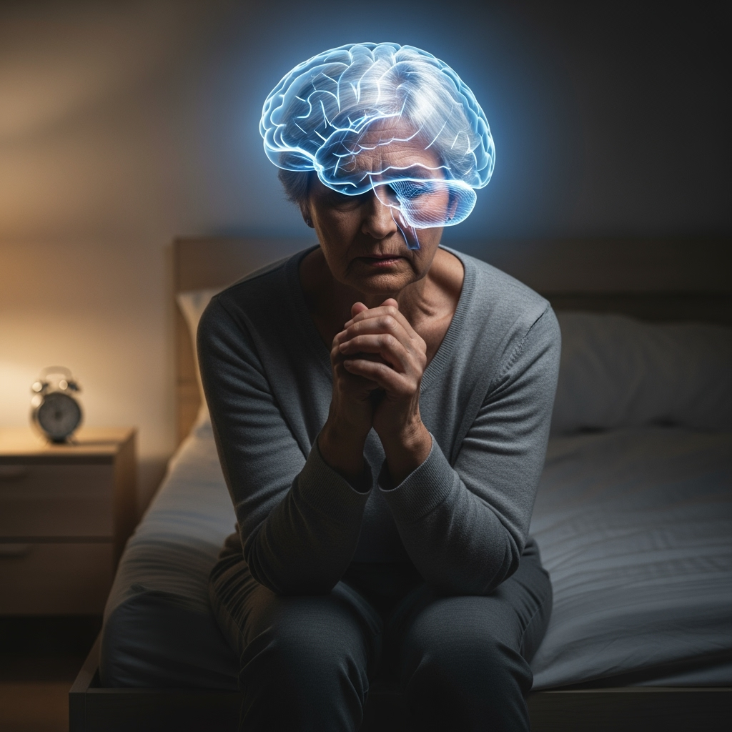Illustration for: Sleep Problems and Brain Health in Seniors