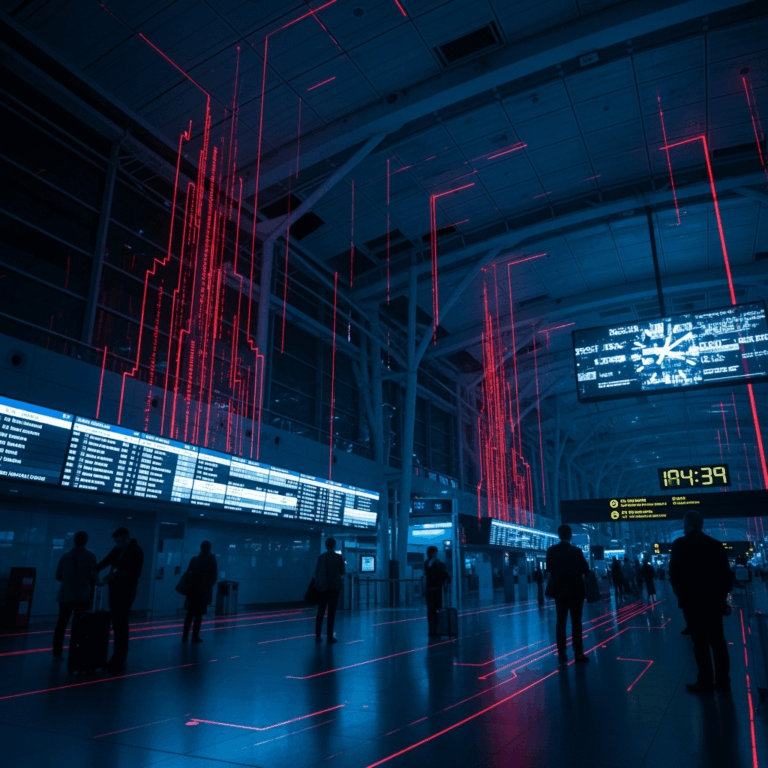 Illustration for: Cyberattack Disrupts Major European Airports