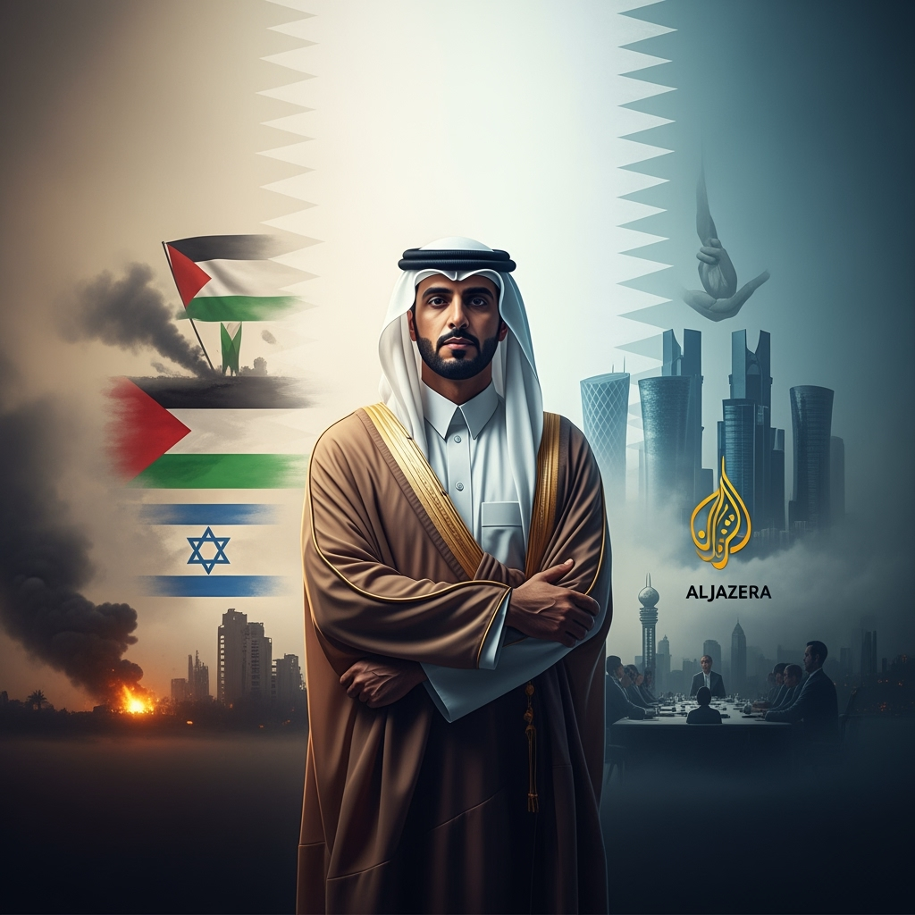 Illustration for: Qatar Resolute Amidst Israel-Hamas Conflict