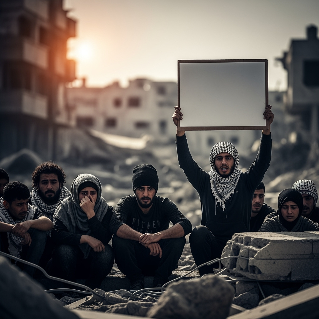 Illustration for: Brutal Atrocities in Gaza: Urgent Call for Ceasefire