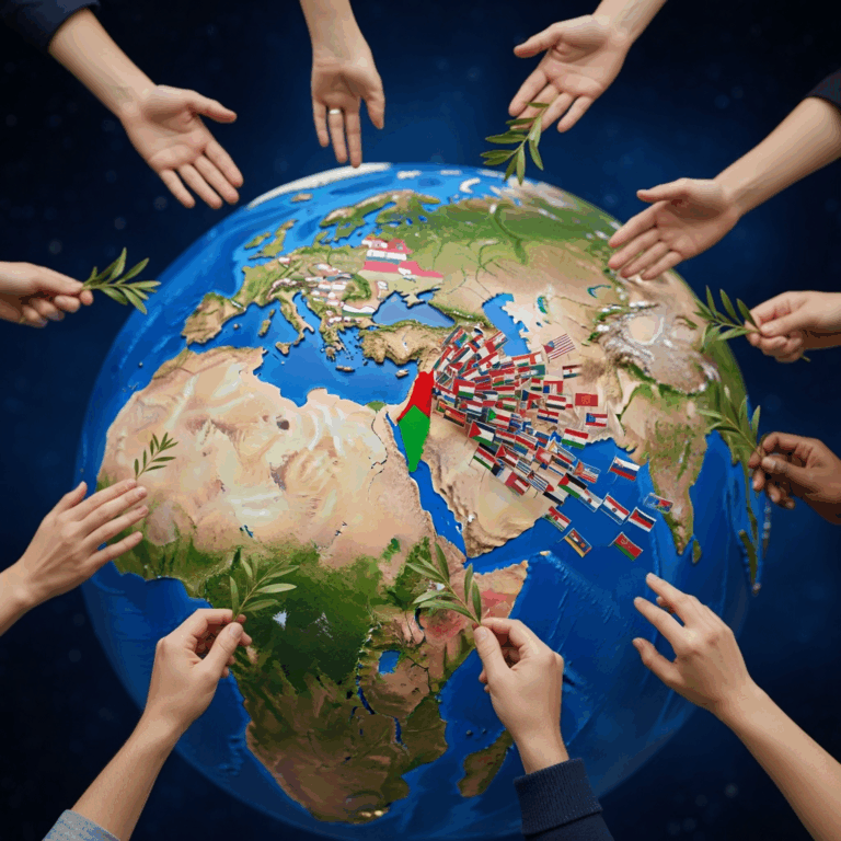 Illustration for: Palestine Recognition Gains Momentum Globally