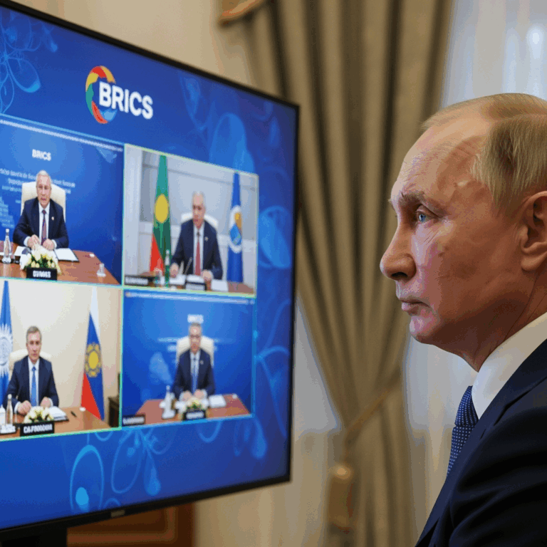 Illustration for: Putin to Attend Virtual BRICS Summit