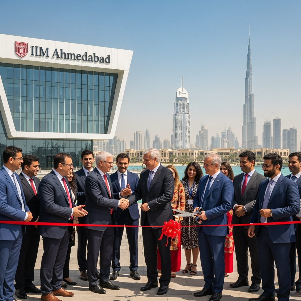 Illustration for: IIM Ahmedabad Opens Dubai Campus