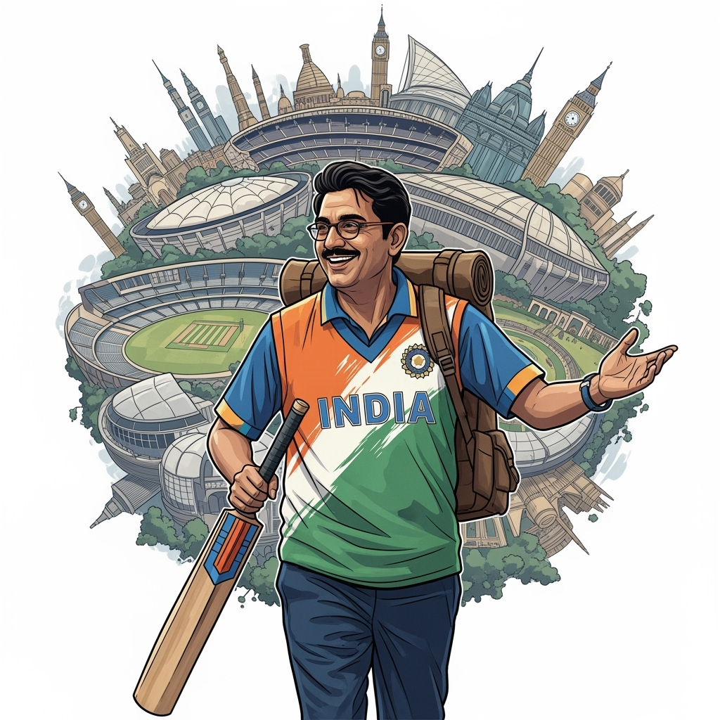 Illustration for: Rajesh Khanna: A Cricket Fan's Global Journey