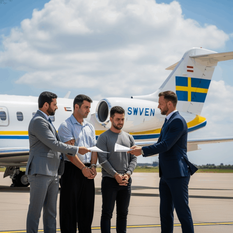 Illustration for: UAE Extradites Suspected Arms Traffickers to Sweden