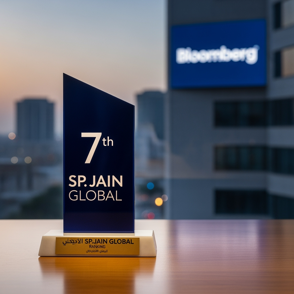 Illustration for: SP Jain Global Ranks 7th in Asia-Pacific by Bloomberg