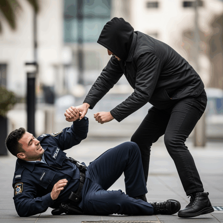 Illustration for: Suspect in Incident Injures Police Officer