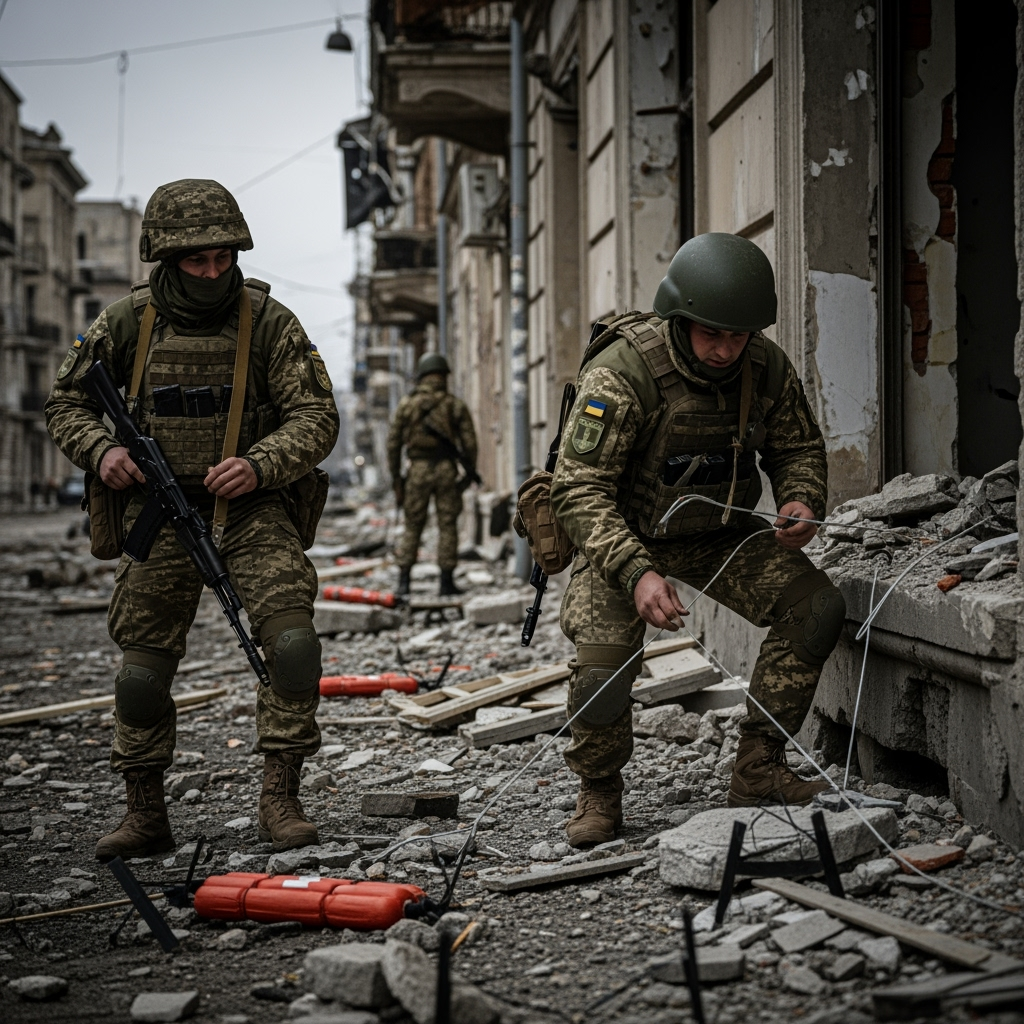 Illustration for: Tensions in Kherson: Ukrainian Forces Prepare Traps