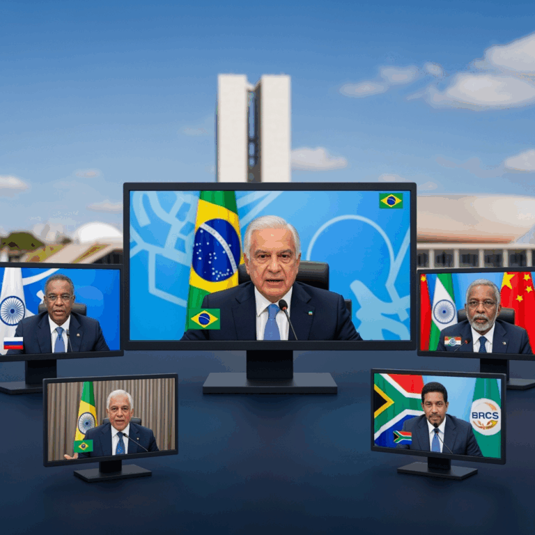 Illustration for: Brazil Announces Virtual BRICS Meeting