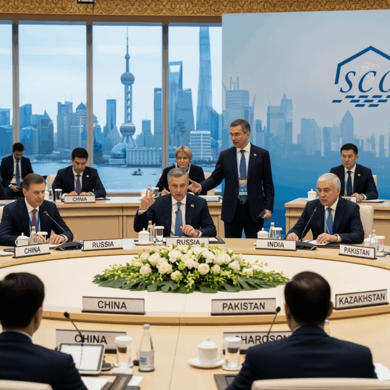 Illustration for: Shanghai Cooperation Organization Summit Highlights