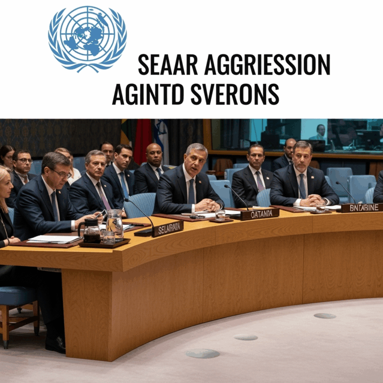 Illustration for: UN Discussion on Israeli Aggression Against Qatar