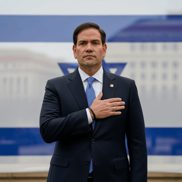 Illustration for: Rubio Pledges Unwavering Support for Israel