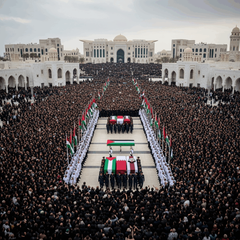 Illustration for: Qatar to Hold Funeral After Israeli Attacks