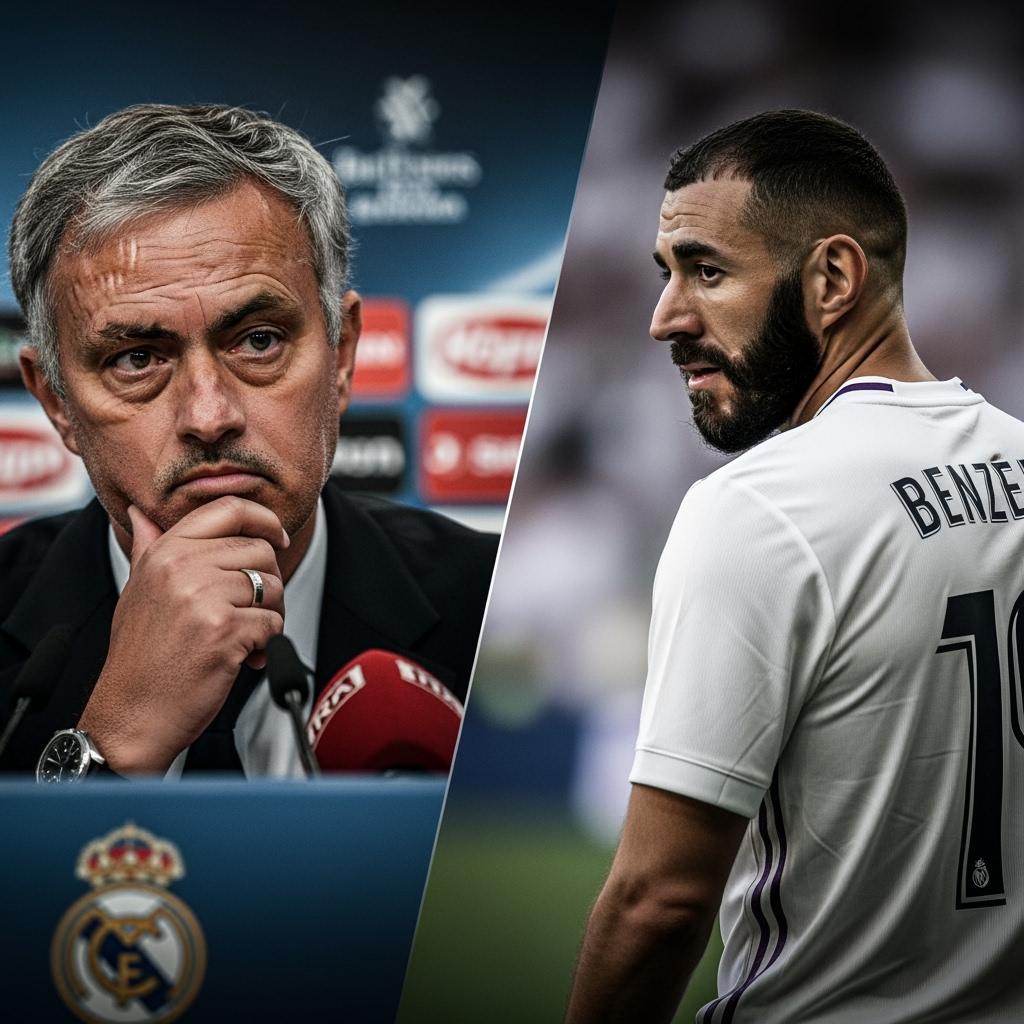 Illustration for: Mourinho and Benzema's Uncertain Future