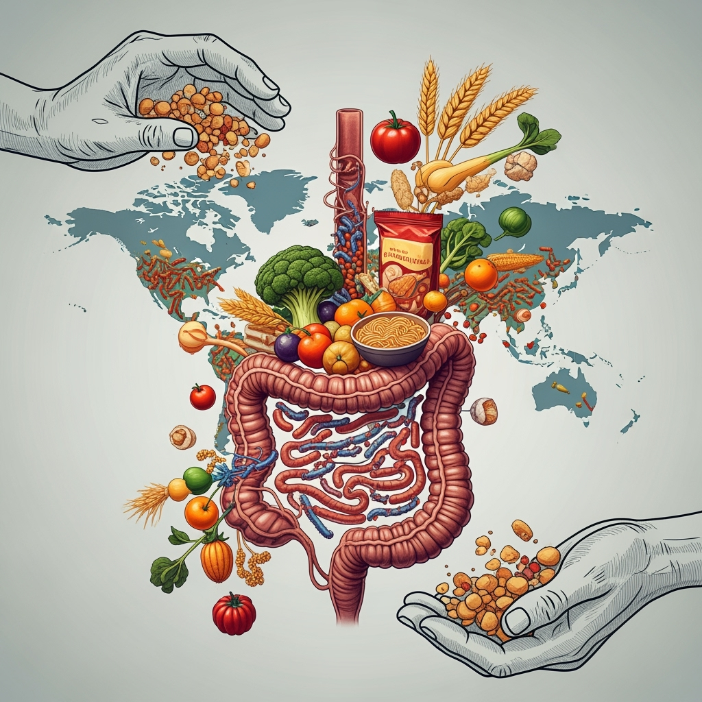 Illustration for: Global Hunger and Gut Microbiome Solutions