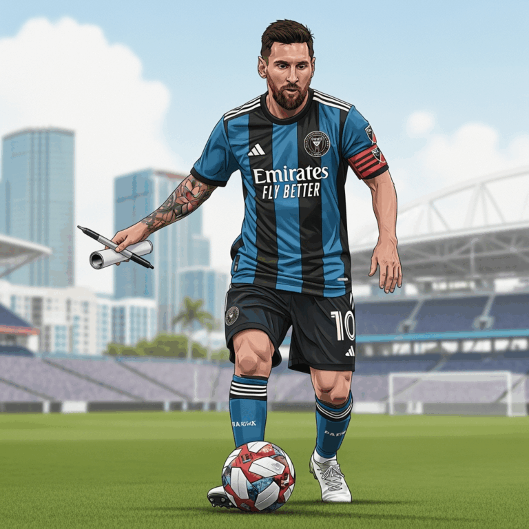 Illustration for: Messi Extends MLS Contract with Inter Miami