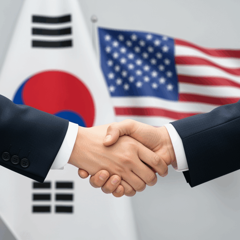 Illustration for: South Korea Aims for Tariff Deal with US