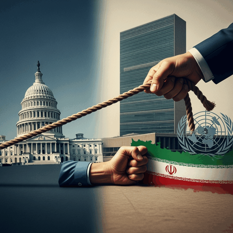 Illustration for: US Imposes Maximum Pressure on Iran at UN