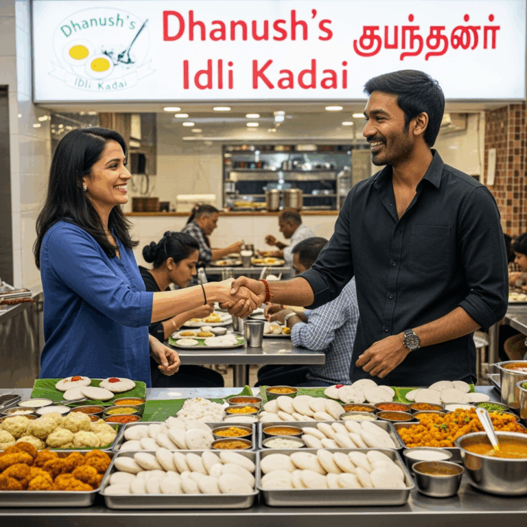 Illustration for: Shalini Pandey Joins Dhanush's Idli Kadai