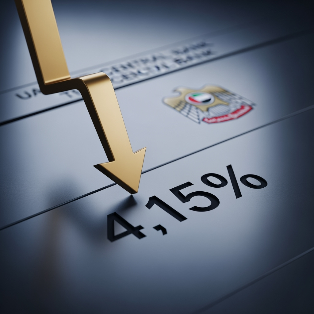Illustration for: UAE Central Bank Cuts Benchmark Rate to 4.15%