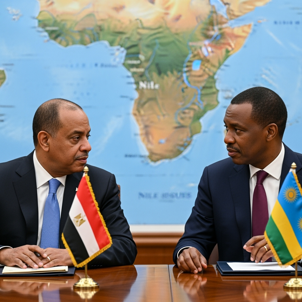 Illustration for: Egypt-Rwanda Talks on Cooperation and Nile Issues