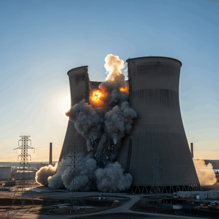 Illustration for: Tennessee Valley Authority Demolishes Cooling Tower